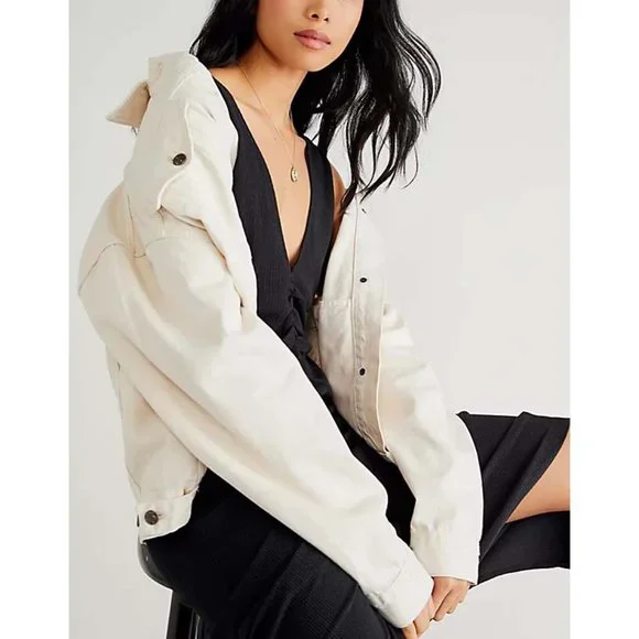 Free People Jolene Trucker Jacket / Ecru - Picture 11 of 14